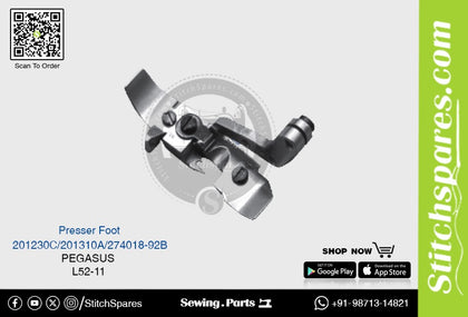 Strong-H 201230C / 201310A / 274018-92B Presser Foot Pegasus L52-11 Industrial Sewing Machine Spare Part