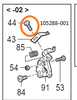 105288-001 Screw Brother RH-9820 Computerized Eyelet Button Hole Spare Parts