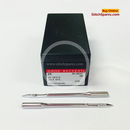 25 Pcs UY 1975G UOx1975 200/25, 230/26, 250/27 Groz-Beckert Needle For Bag Closing Machine