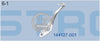 144127-001 LOOPER GUARD REAR BROTHER MA4-B551 (5-THREAD)  EF4-B511 (3-THREAD) SEWING MACHINE SPARE PART