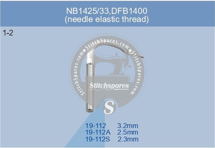 19-112 (3.2mm) 19-112A (2.5mm) 19-112S (2.3mm) NEEDLE ELASTIC THREAD KANSAI SPECIAL-NB-1425-33  DFB-1400 Series Sewing Machine Spare Parts
