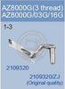 2109320 UPPER LOOPER YAMATO AZ-8000G (3-THREAD) AZ-8000G-03G-16G SEWING MACHINE SPARE PARTS