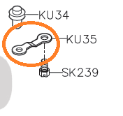 KU35 Spring Plate Siruba 700F, 737, 747, 757 Overlock Sewing Machine Spare Part