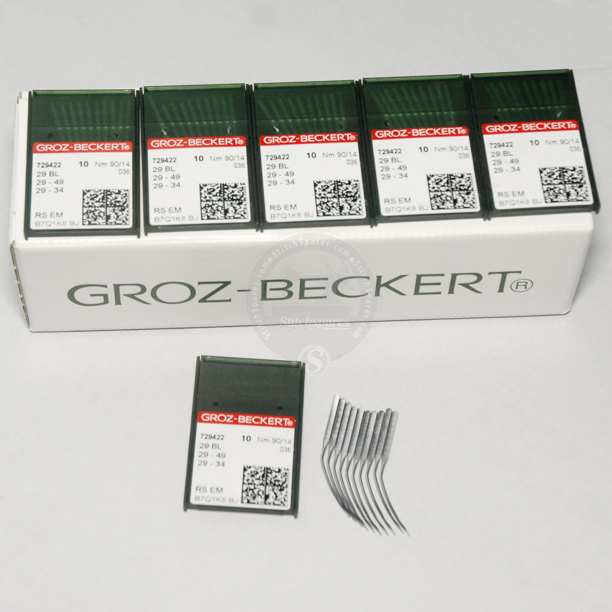 Groz Beckert aguja 29BL 29-49 29-34 (Puntada ciega Máquina de coser)