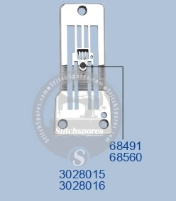 3028016, 68560 NEEDLE PLATE YAMATO FD-62G-12MS (4X6.0) SEWING MACHINE SPARE PART
