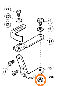 3044 Nut Pegasus ETS32L Left Hand Overlock Sewing Machine Spare Part