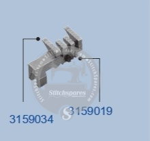 3159034, 3159019 फीड डॉग यामाटो VE-2713 156S-2-K4N (3×5.6) सिलाई मशीन स्पेयर पार्ट