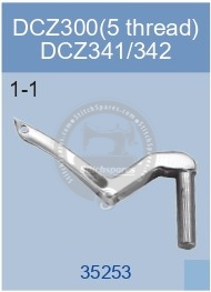 35253 UPPPER LOPPER YAMATO DCZ-300 (5-THREAD) DCZ-341-342 SEWING MACHINE SPARE PARTS
