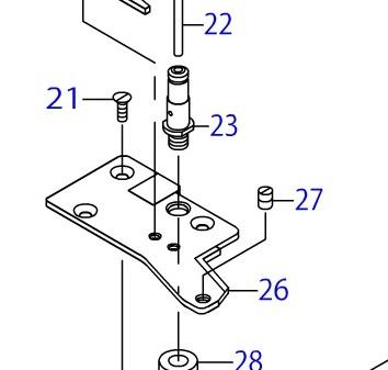 400-78823 Cuchillo fijo para Juki T041S