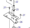 400-78823 Cuchillo fijo para Juki T041S