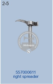 557000611 -RIGHT SPREADER DURKOPP-558, 559, 578, 579, 589 SEWING MACHINE SPARE PARTS