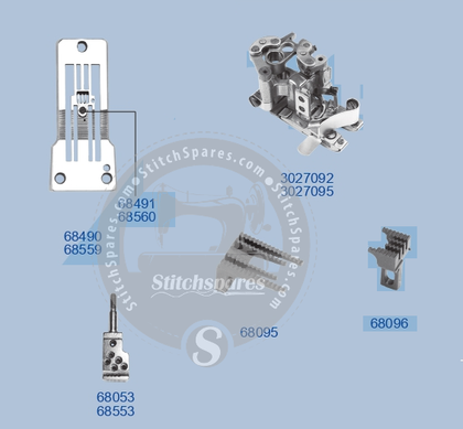 68490, 68491 GUAGE SET YAMATO FD-62G-01MR (4×5.2) SEWING MACHINE SPARE PART