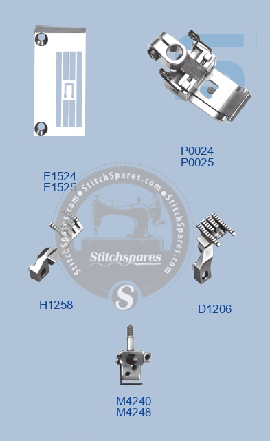 E1525 GAUGE SET SIRUBA F007E-W122-UTG (2×4.8) SEWING MACHINE SPARE PART