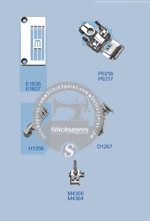 E1827 GAUGE SET SIRUBA F007E-W122-FQ (3×6.4) सिलाई मशीन स्पेयर पार्ट