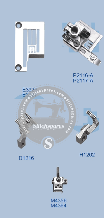 E3327 GAUGE SET SIRUBA F007E-W222-FQ (3×6.4) SEWING MACHINE SPARE PART