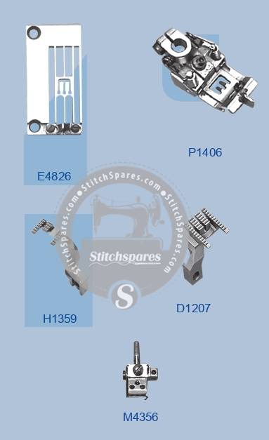 E4826 MESSERSATZ SIRUBA F007E-W322-FDC (3×5.6) NÄHMASCHINE ERSATZTEIL