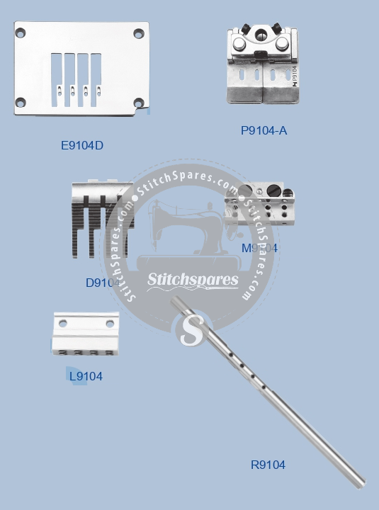 E9104D गेज सेट SIRUBA VC008-04085P (4×1) सिलाई मशीन स्पेयर पार्ट