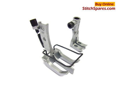 Flexible Centre Guide Presser Foot Set Double Needle Unison-feed, Lockstitch Sewing Machine