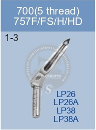 LP26, LP26A, LP38, LP38A UPPER LOOPER SIRUBA 700 (5-THREAD) 757F-FS-H-HD SEWING MACHINE SPARE PARTS