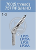 LP26, LP26A, LP38, LP38A UPPER LOOPER SIRUBA 700 (5-THREAD) 757F-FS-H-HD SEWING MACHINE SPARE PARTS