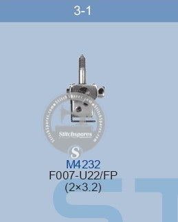 M4232 NEEDLE CLAMP SIRUBA -F007-U22-FP(2-3.2) SEWING MACHINE SPARE PART