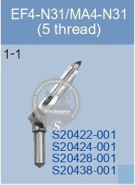 S20422-001  S20424-001  S20428-001  S20438-001 UPPER LOOPER BROTHER EF4-N31  MA4-N31 (5-THREAD) SEWING MACHINE SPARE PART