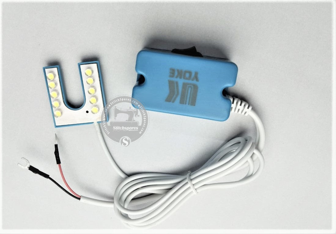 YOKE Y-10 U-Type LED Light For JUKI, JACK, BROTHER, PEGASUS, SINGER, SIRUBA, SUNSTAR, KANSAI SPECIAL and All Other Brands of Industrial Sewing Machines